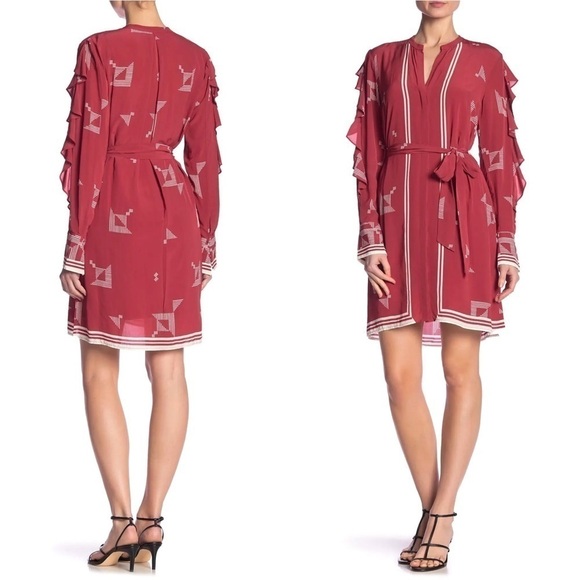 Joie Licia Ruffle Trimmed Printed Mini Dress - Picture 14 of 14